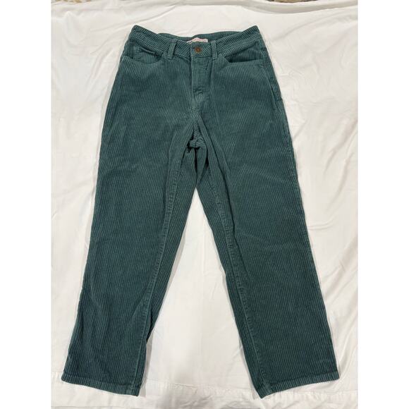 Green Wide Corduroy Pants Size 11/30W - Picture 2 of 6